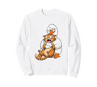 Silly Goose Not Hugger Orange Cat Hug Funny Humor sarcástico Sudadera