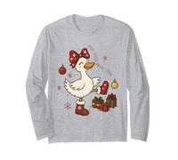 Silly Goose on The Loose, Divertido, Christmas Goose Holiday Women Manga Larga