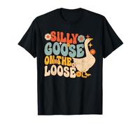 Silly Goose On The Loose Funny Goose Vintage University Camiseta