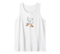 Silly Goose on The Loose Roller Skating Bird Cute Design Camiseta sin Mangas