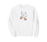 Silly Goose on The Loose Roller Skating Bird Cute Design Sudadera