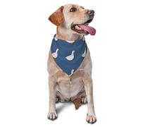 Silly Goose on the Loose Triangle Dog Bandana, bandana de verano, divertida bufanda triangular para perros, pañuelo suave y ajustable para cachorros (azul oscuro)