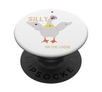 Silly Goose On The Loose Wears traje de payaso malabares 3 bolas PopSockets PopGrip Adhesivo