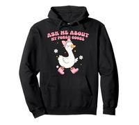 Silly Goose Pregúntame sobre Mi Porche Goose Girls Goose Lovers Sudadera con Capucha