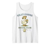Silly Goose Social Club Lindo Ganso Divertido Animal de Granja Camiseta sin Mangas