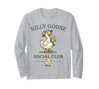 Silly Goose Social Club Lindo Ganso Divertido Animal de Granja Manga Larga
