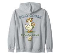 Silly Goose Social Club Lindo Ganso Divertido Animal de Granja Sudadera con Capucha