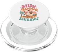 Silly Goose Summer Cute Beach Relajante Diseño de Ganso PopSockets PopGrip para MagSafe