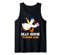 Silly Goose Teacher Club | Funny First Day Back to School Camiseta sin Mangas