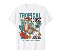 Silly Goose Tropical Goose On The Loose Camiseta