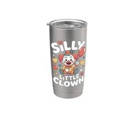 Silly Little Clown Girlfriend Cara De Payaso Clowngirl Vaso térmico de acero inoxidable de doble pared