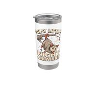 Silly Little Night Creature Funny Zarigüeya Vibes Vaso térmico de acero inoxidable de doble pared
