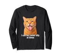 Silly Orange Cat Meme Weird Cat Face Funny Cat Tongue out Manga Larga