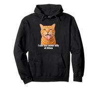 Silly Orange Cat Meme Weird Cat Face Funny Cat Tongue out Sudadera con Capucha