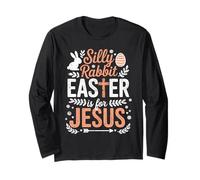 Silly Rabbit Easter es para Jesus Christian Faith Apparel Manga Larga
