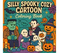 Silly Spooky Cozy Cartoon Coloring Book: 50 Funny and Creepy-Cute Scenes with Ghosts, Monsters, and Cozy Haunted Moments for Adults
