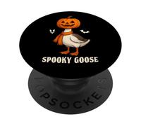 Silly Spooky Goose Halloween Funny Silly Goose Pumpkin Fall PopSockets PopGrip Adhesivo