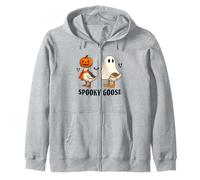 Silly Spooky Goose Halloween Funny Silly Goose Pumpkin Ghost Sudadera con Capucha