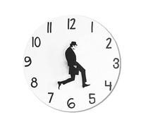 Silly Walks reloj de pared novedoso comediante caminar divertido reloj de pared serie del Ministerio de Comedia Decoración del hogar Silencioso Paredes divertidas para la cama