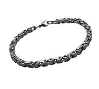 SiLo Bijoux Pulsera de cadena de acero inoxidable para hombre, estilo cubano urbano, estilo mecánico, regalo para él, resistente, con caja de regalo
