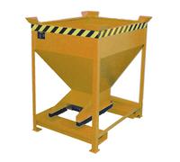 Silo, forma de embudo eurokraft pro, fijo con engarces para horquillas, capacidad 0,375 m³