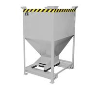 Silo, forma de embudo eurokraft pro, fijo con engarces para horquillas, capacidad 0,6 m³