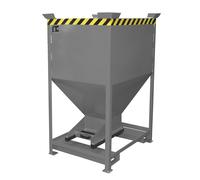 Silo, forma de embudo eurokraft pro, fijo con engarces para horquillas, capacidad 0,6 m³