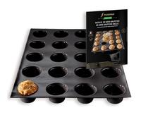 Silpat Flexipan - Mini molde antiadherente para magdalenas, fabricado en Francia desde 1965, con la confianza de chefs de clase mundial, tecnología Flexipan® certificada apta para alimentos (20 mini