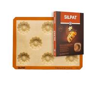 Silpat Mini-Brioche Moldes para hornear, 11 5/8 pulgadas x 15 3/4 pulgadas, caramelo y naranja