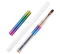 SILPECWEESILPECWEE - Juego de pinceles acrílicos para decoración de uñas, mango dorado, nailon, para el cabello, gel UV, para manicura profesional, 1.00[set de ]