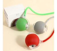 SilqueSense Paquete de 3 juguetes de pelota para gatos con ruedas automáticas, juguete interactivo de 360° para gatos de interior (rojo, gris, verde)