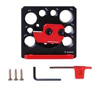 Silriku 1 juego de plantillas ajustables de 8 mm a 20 mm con cuchillas de carburo para carpintería, taladro eléctrico, herramienta auxiliar para carpintería, accesorio de carpintería, aleación negra y