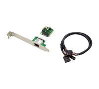 Silriku 1 tarjeta de red de 2.5 GB de 2500 Mbps Gigabit Ethernet adaptador LAN de 1 puerto RJ45 Mini PCIe adaptador de red para PC de escritorio