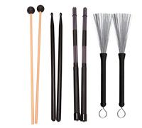 Silriku El juego de baquetas incluye baquetas de nailon, cepillos de alambre retráctiles, varillas de tambor con bolsa portátil