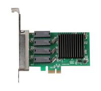 Silriku PCI-E Tarjeta de red Gigabit de 4 puertos PCI-E RTL8111H Chip 1000Mbps RJ45 LAN Adaptador Controlador de red