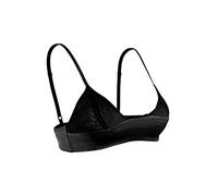SilRiver Brassiere - Sujetador de Seda en Forma de U para Mujer (Copa A-C) - Negro - Medium