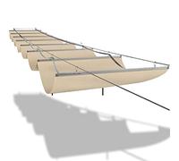 Sils - Parasol retráctil deslizante 2020 con kit de montaje para pérgola o toldo, anti rayos UV, varios (color: beige, tamaño: 1,3 x 7 m)