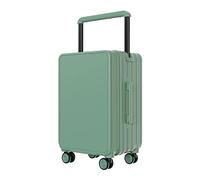 SilteD Maleta Maleta Ancha con Ruedas Maleta de Negocios de Gran Capacidad Maleta Impermeable con Cremallera Maleta de embarque Maleta Simple de Moda Maleta Grande (Color: Verde, Taille Unique: