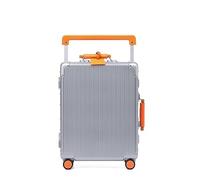 SilteD Maleta Maleta con Marco de Aluminio Caja de embarque Silencio Rueda Universal Maleta con Ruedas Ancha Maleta de Negocios Material de PC Puro Equipaje Maleta Grande (Color : Silver, Taille