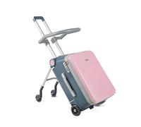 SilteD Maleta Sit and Ride Maleta Multifuncional con Ruedas Maleta de Viaje de embarque Maleta Plegable Conveniente para Salir Equipaje Maleta Grande (Color: Rosa, Taille Unique: B_20INCH)