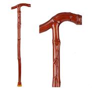 SilteD Muletas, Muletas Ajustables, Talladas con Patrones de Hojas de Bambú, Mango Ergonómico, Hermosas Y Cómodas (Color : B)