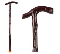 SilteD Muletas, Muletas Ajustables, Talladas con Patrones de Hojas de Bambú, Mango Ergonómico, Hermosas Y Cómodas (Color : B)