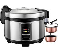 SilteD Olla Arrocera Comercial De Doble Revestimiento Olla Arrocera Eléctrica Aislamiento Automático para Hoteles, Restaurantes, Comedores, Escuelas, para 10-50 Personas, 20L