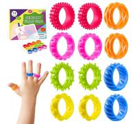 silttble 12 Piezas Juguetes Sensoriales Autismo, Anillos Antiestres Fidget Toys de Silicona, Silenciosos y con Textura, Anillo Antiestres para Niños con Ansiedad, Alivio del Estrés, Autismo TDAH