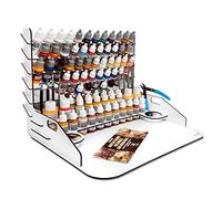 Silu - Paint Station con Mesa de Trabajo Pequeña | Organizador para Pinturas de 18ml (25mm Ø), Pinceles y Herramientas | Ideal para Iniciarse en el Modelismo y Miniaturas | Pinturas No Incluidas