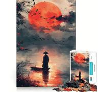 Silueta al Atardecer, Rompecabezas de 1000 Piezas para Adultos, Juguete de lógica Mental, antiestrés, Corte Firme, Regalo increíble 38x26cm