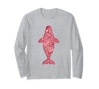 Silueta Animal Espíritu Ballena Beluga Floral Manga Larga