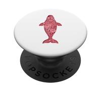 Silueta Animal Espíritu Ballena Beluga Floral PopSockets PopGrip Adhesivo