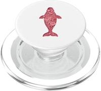 Silueta Animal Espíritu Ballena Beluga Floral PopSockets PopGrip para MagSafe