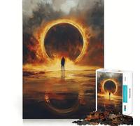 Silueta Antes del Anillo de Fuego, Rompecabezas de 1000 Piezas para Adultos, Juguete de lógica Mental, Alivio de la tensión, Corte Firme, 38x26cm